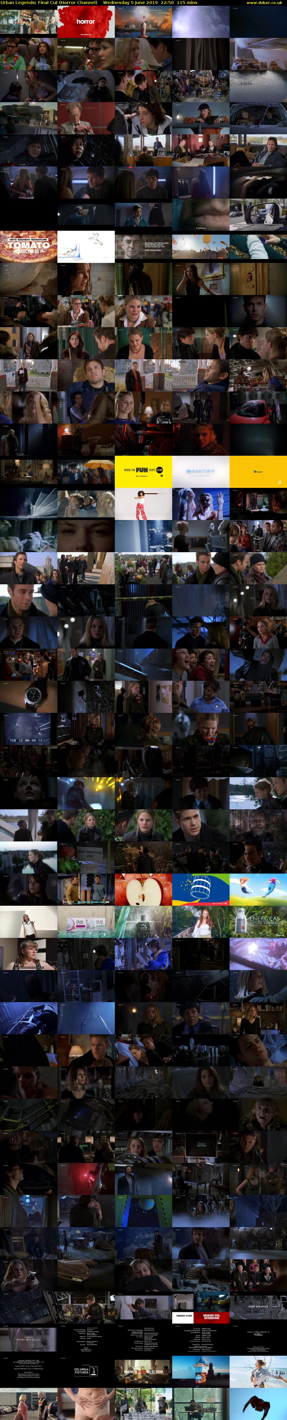 Urban Legends: Final Cut (Horror Channel) Wednesday 5 June 2019 22:50 - 00:45