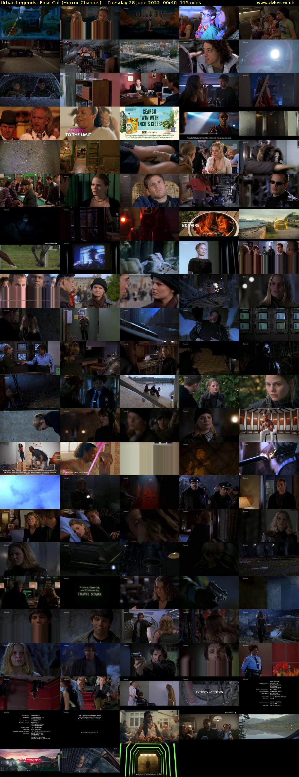 Urban Legends: Final Cut (Horror Channel) Tuesday 28 June 2022 00:40 - 02:35