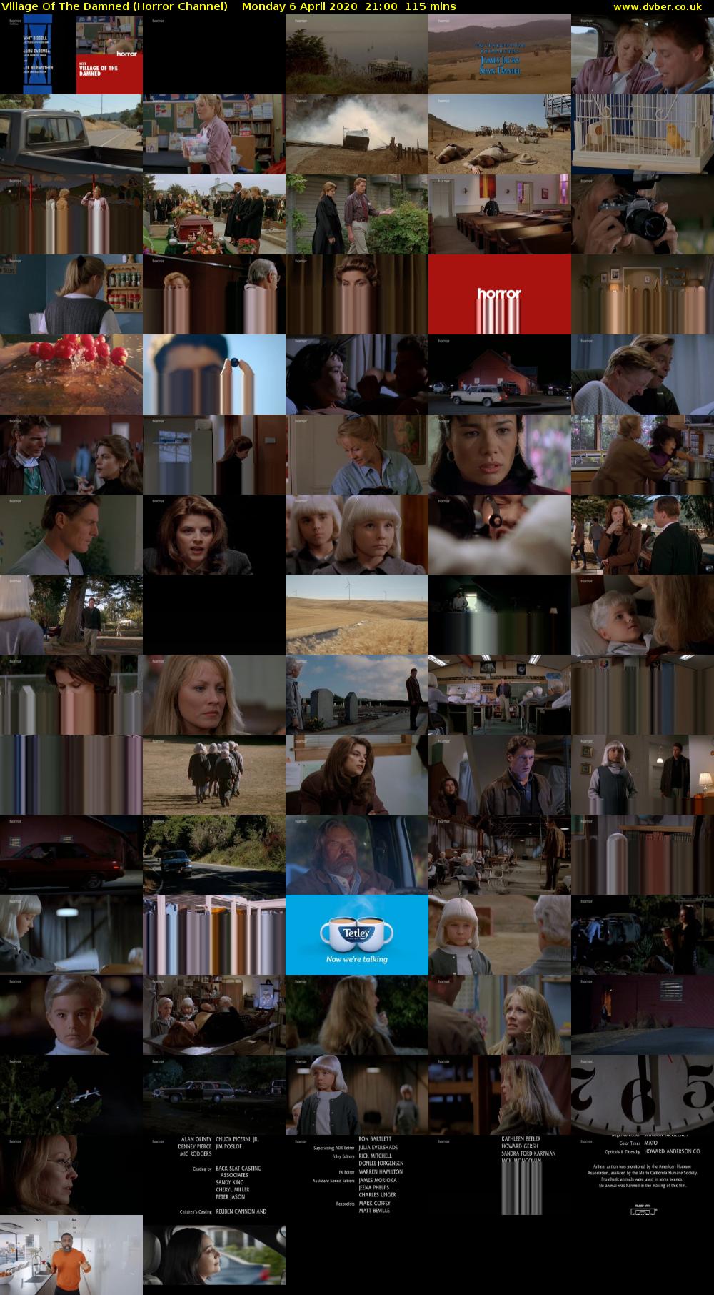 Village Of The Damned (Horror Channel) Monday 6 April 2020 21:00 - 22:55