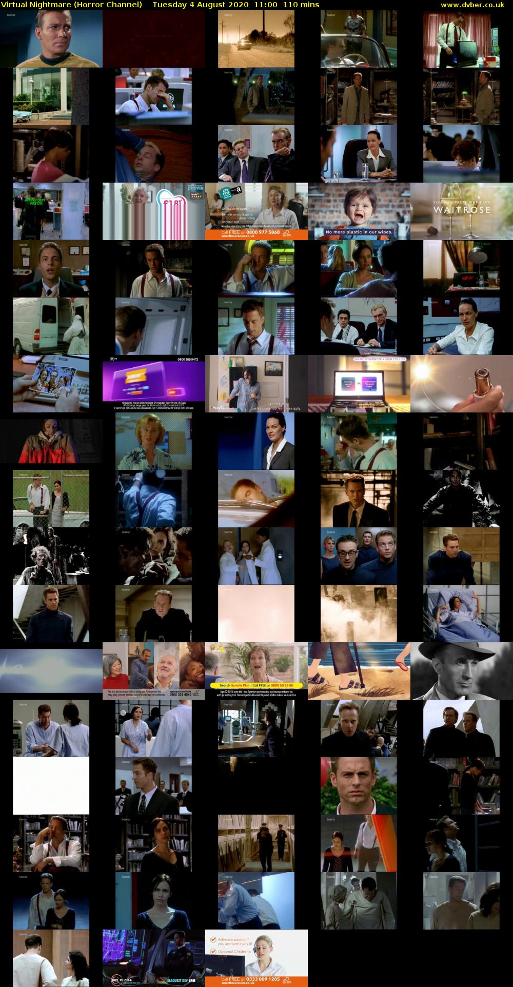 Virtual Nightmare (Horror Channel) Tuesday 4 August 2020 11:00 - 12:50