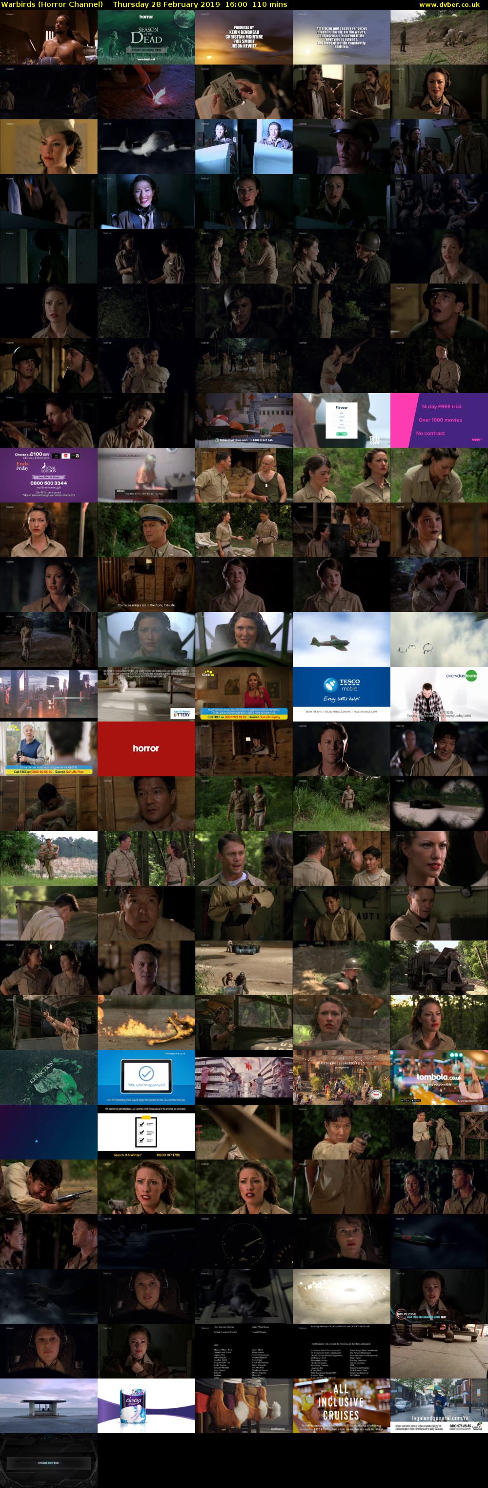 Warbirds (Horror Channel) Thursday 28 February 2019 16:00 - 17:50