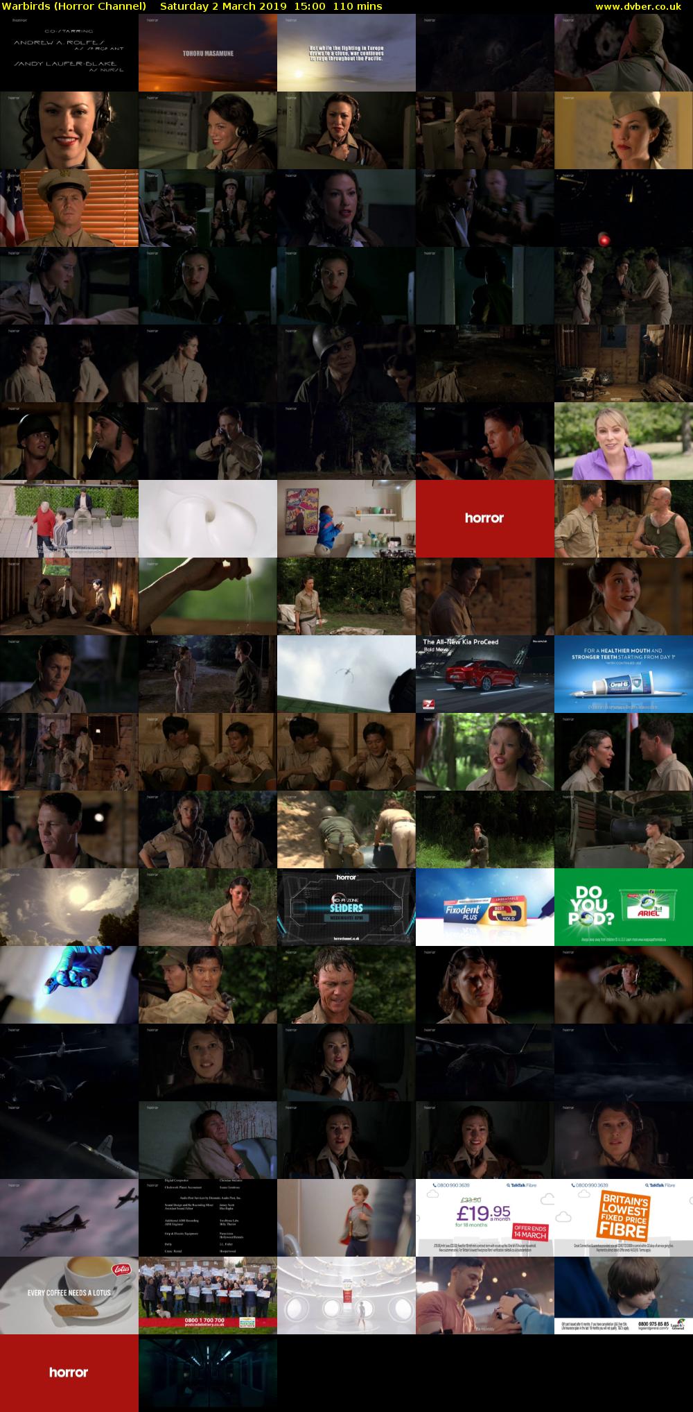 Warbirds (Horror Channel) Saturday 2 March 2019 15:00 - 16:50