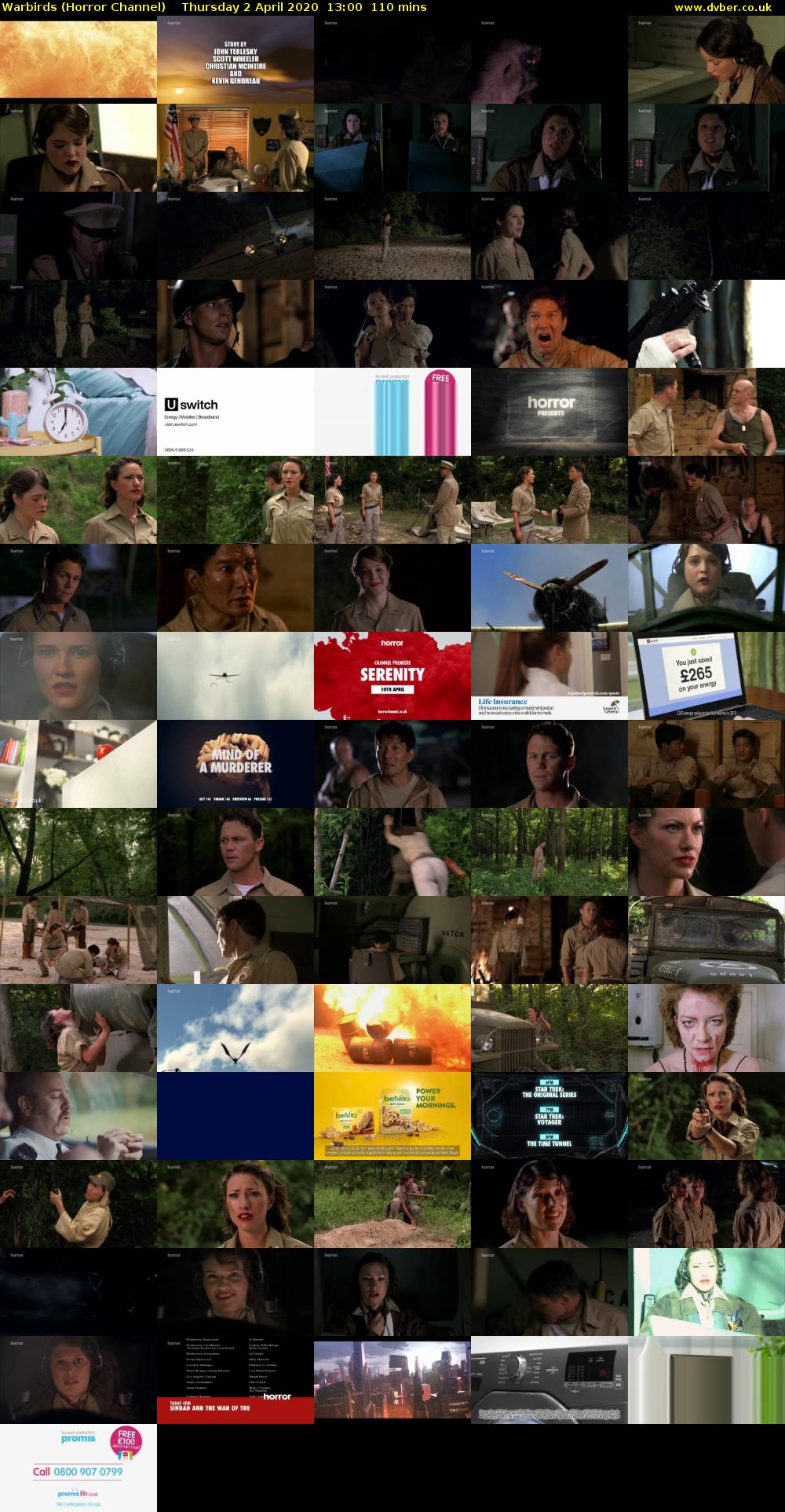 Warbirds (Horror Channel) Thursday 2 April 2020 13:00 - 14:50
