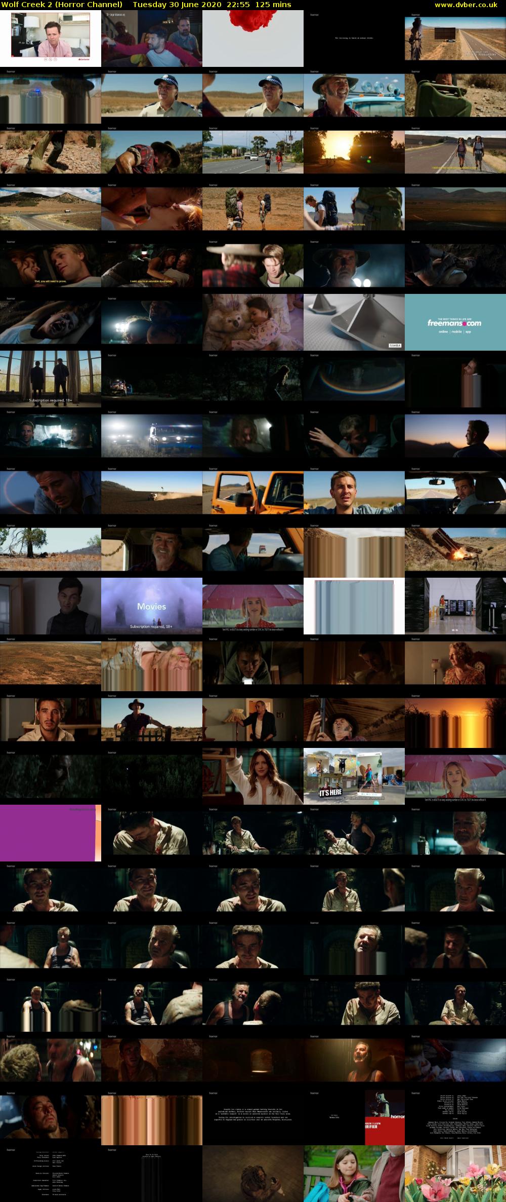 Wolf Creek 2 (Horror Channel) Tuesday 30 June 2020 22:55 - 01:00