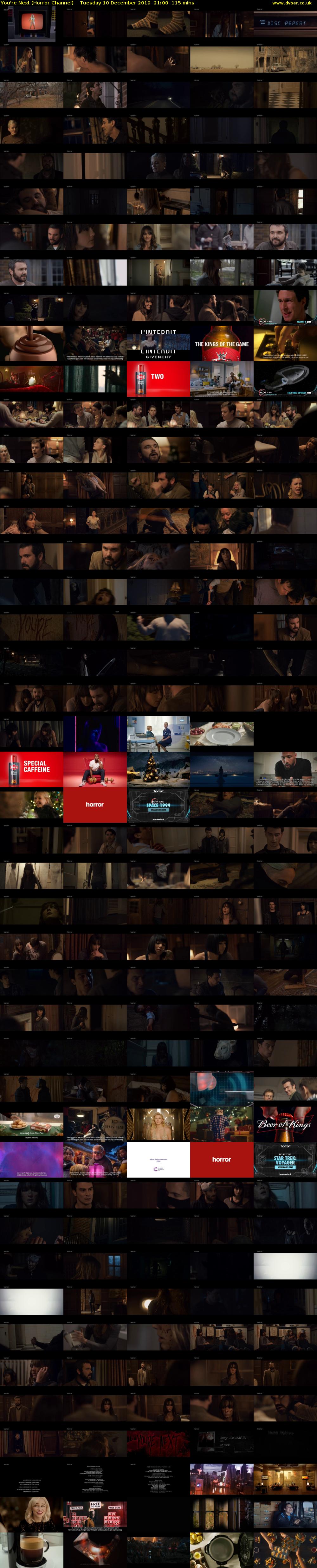 You're Next (Horror Channel) Tuesday 10 December 2019 21:00 - 22:55