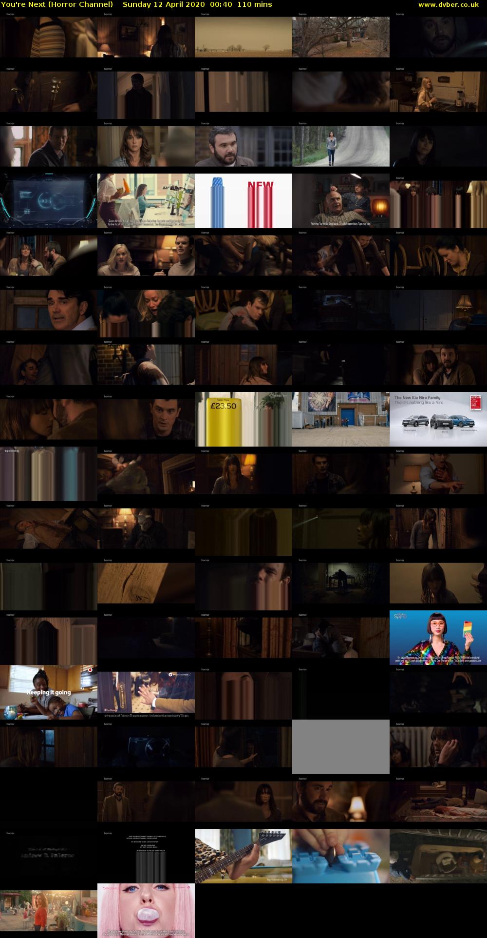 You're Next (Horror Channel) Sunday 12 April 2020 00:40 - 02:30