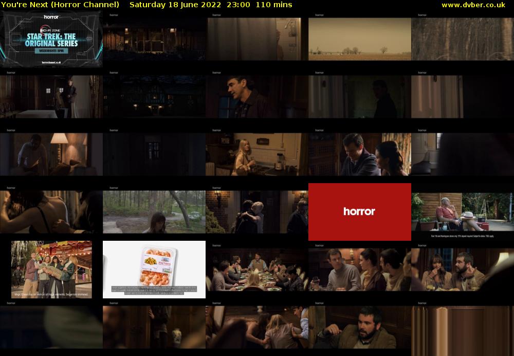 You're Next (Horror Channel) Saturday 18 June 2022 23:00 - 00:50
