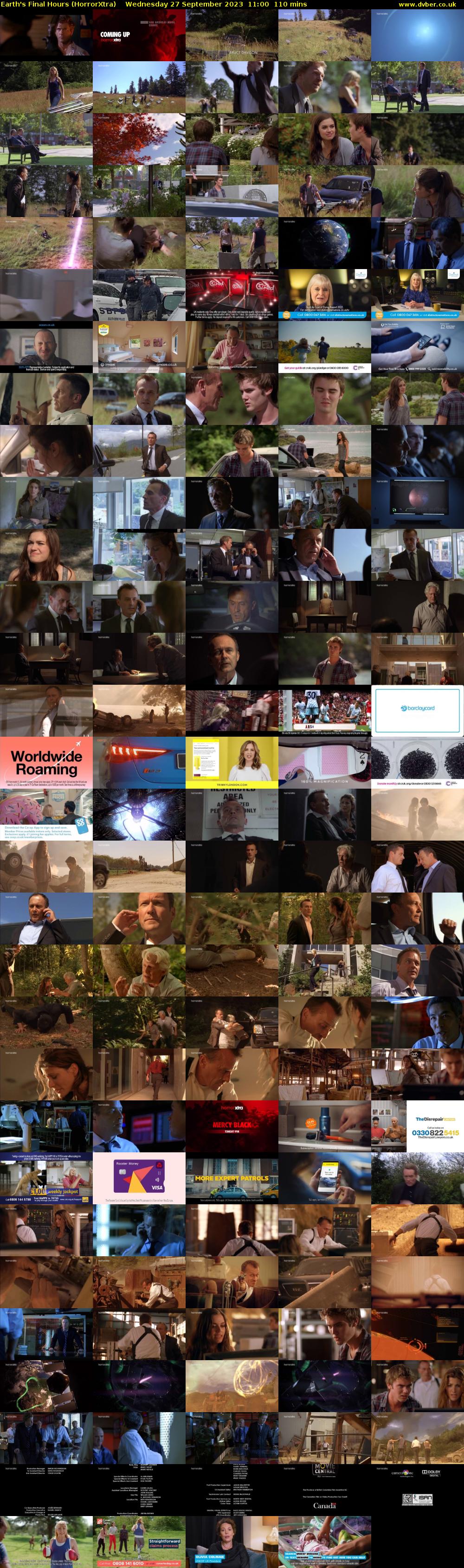 Earth's Final Hours (HorrorXtra) Wednesday 27 September 2023 11:00 - 12:50