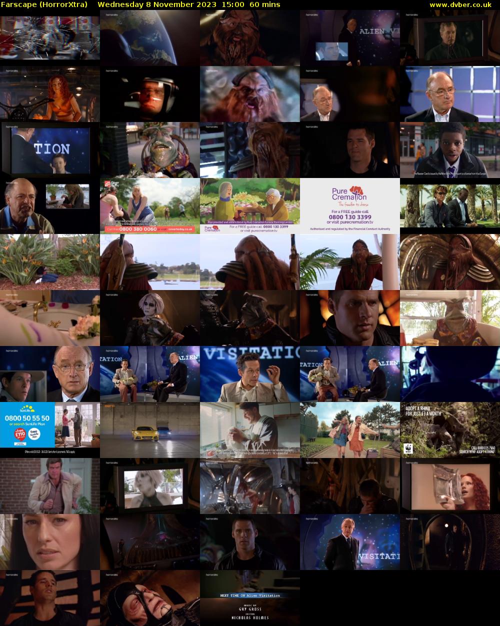 Farscape (HorrorXtra) Wednesday 8 November 2023 15:00 - 16:00