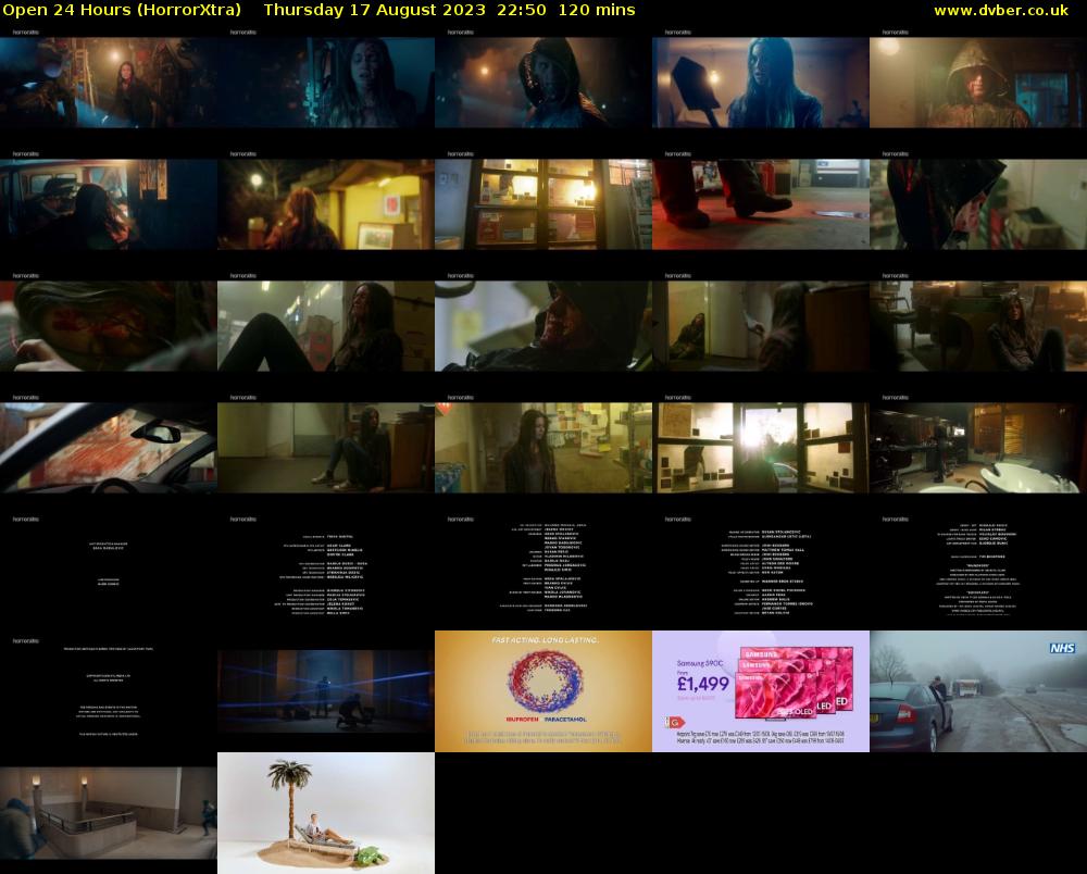 Open 24 Hours (HorrorXtra) Thursday 17 August 2023 22:50 - 00:50