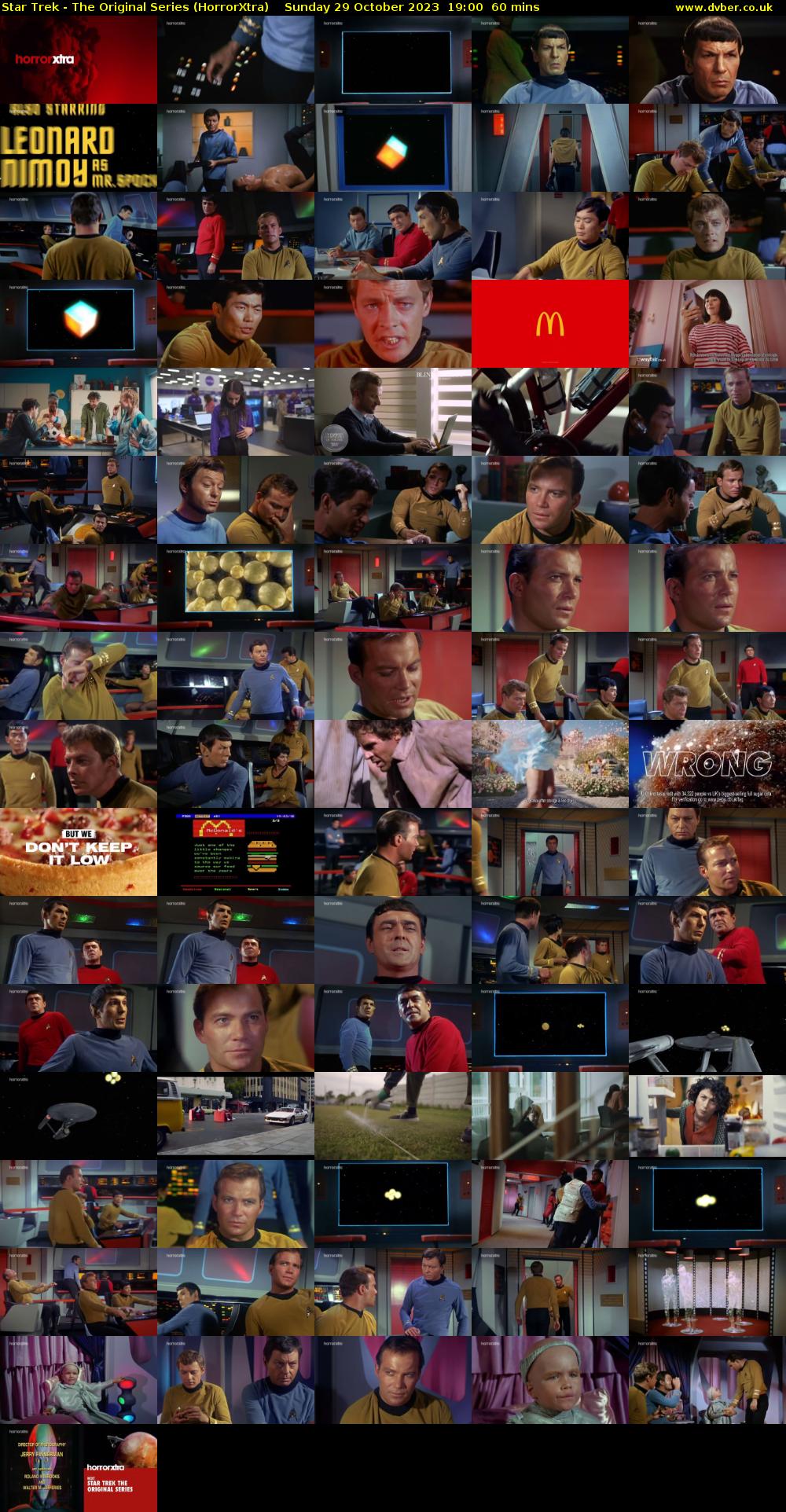 Star Trek - The Original Series (HorrorXtra) Sunday 29 October 2023 19:00 - 20:00