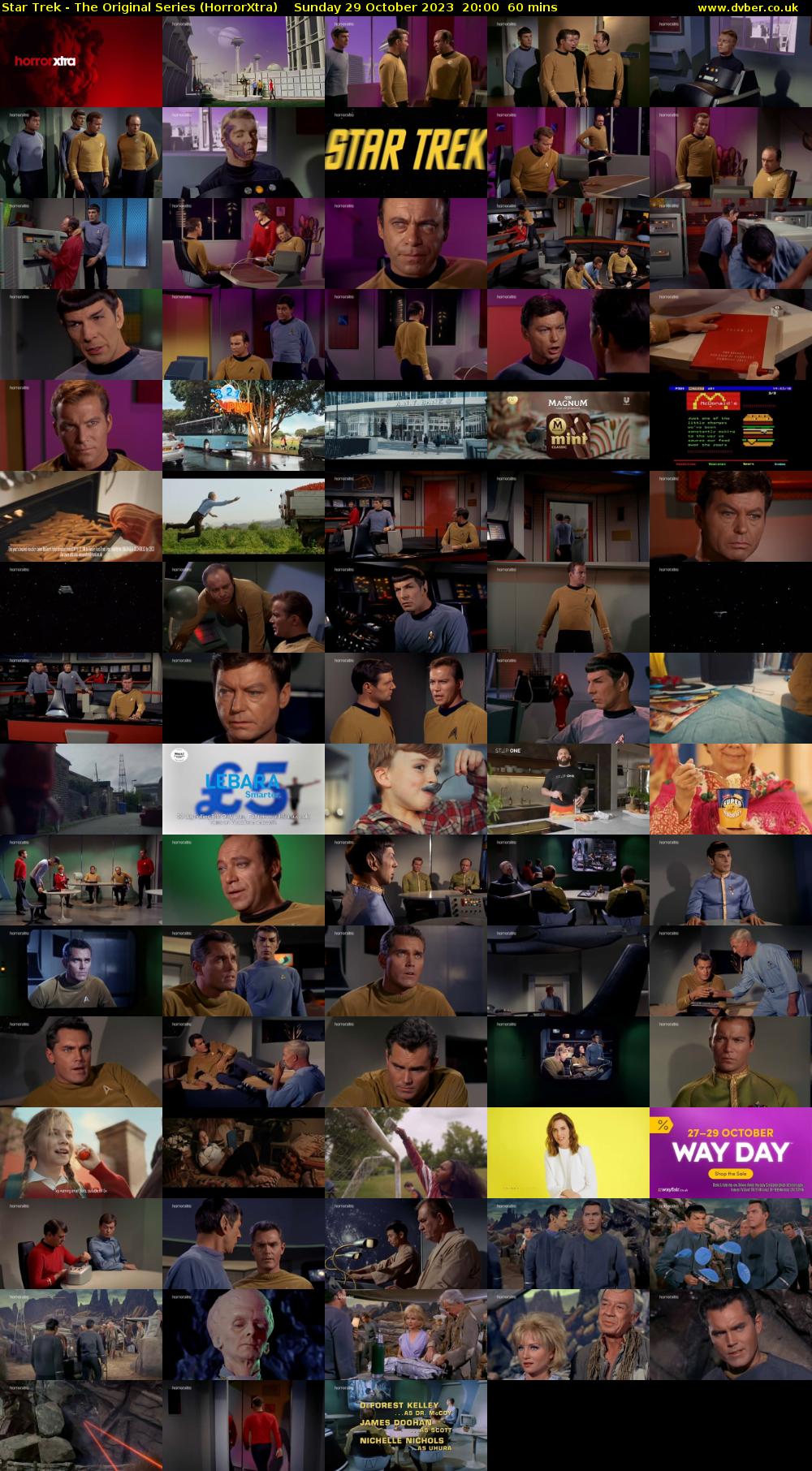 Star Trek - The Original Series (HorrorXtra) Sunday 29 October 2023 20:00 - 21:00
