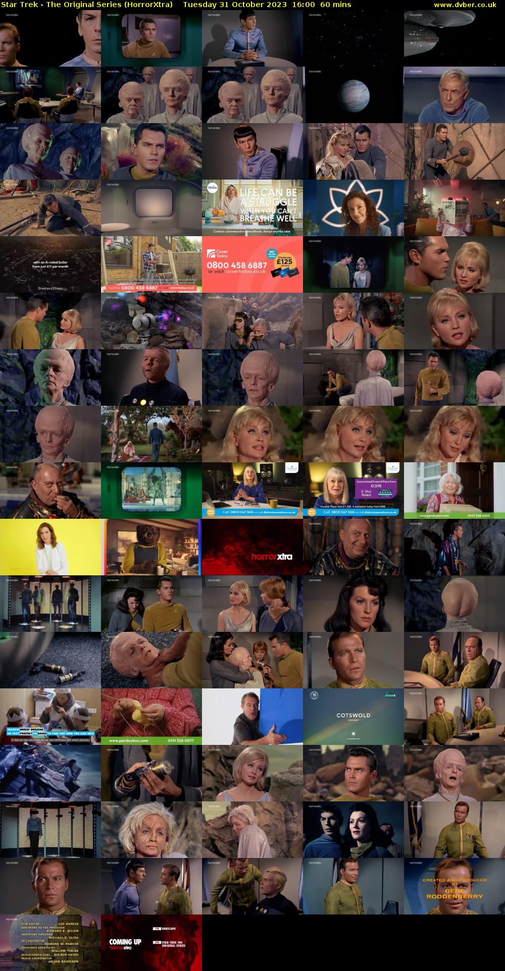 Star Trek - The Original Series (HorrorXtra) Tuesday 31 October 2023 16:00 - 17:00