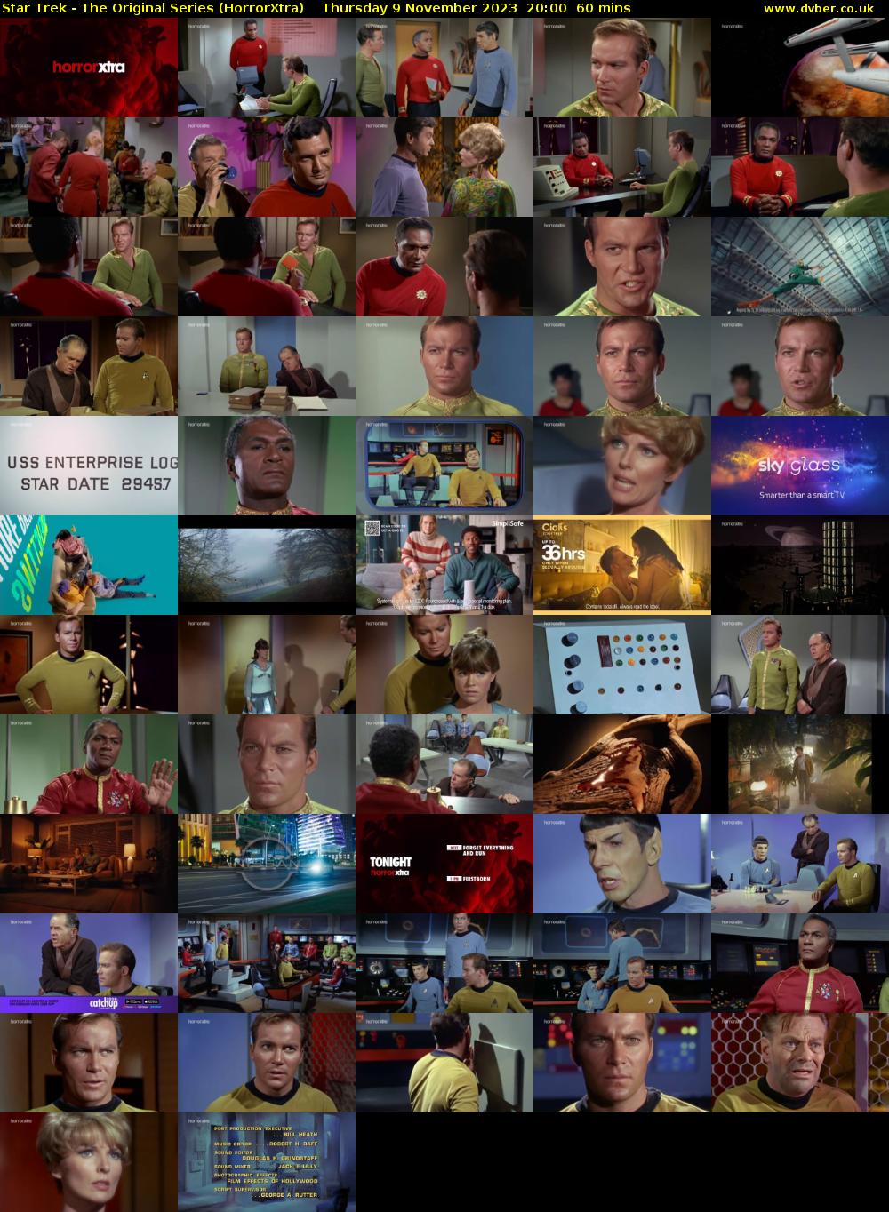 Star Trek - The Original Series (HorrorXtra) Thursday 9 November 2023 20:00 - 21:00