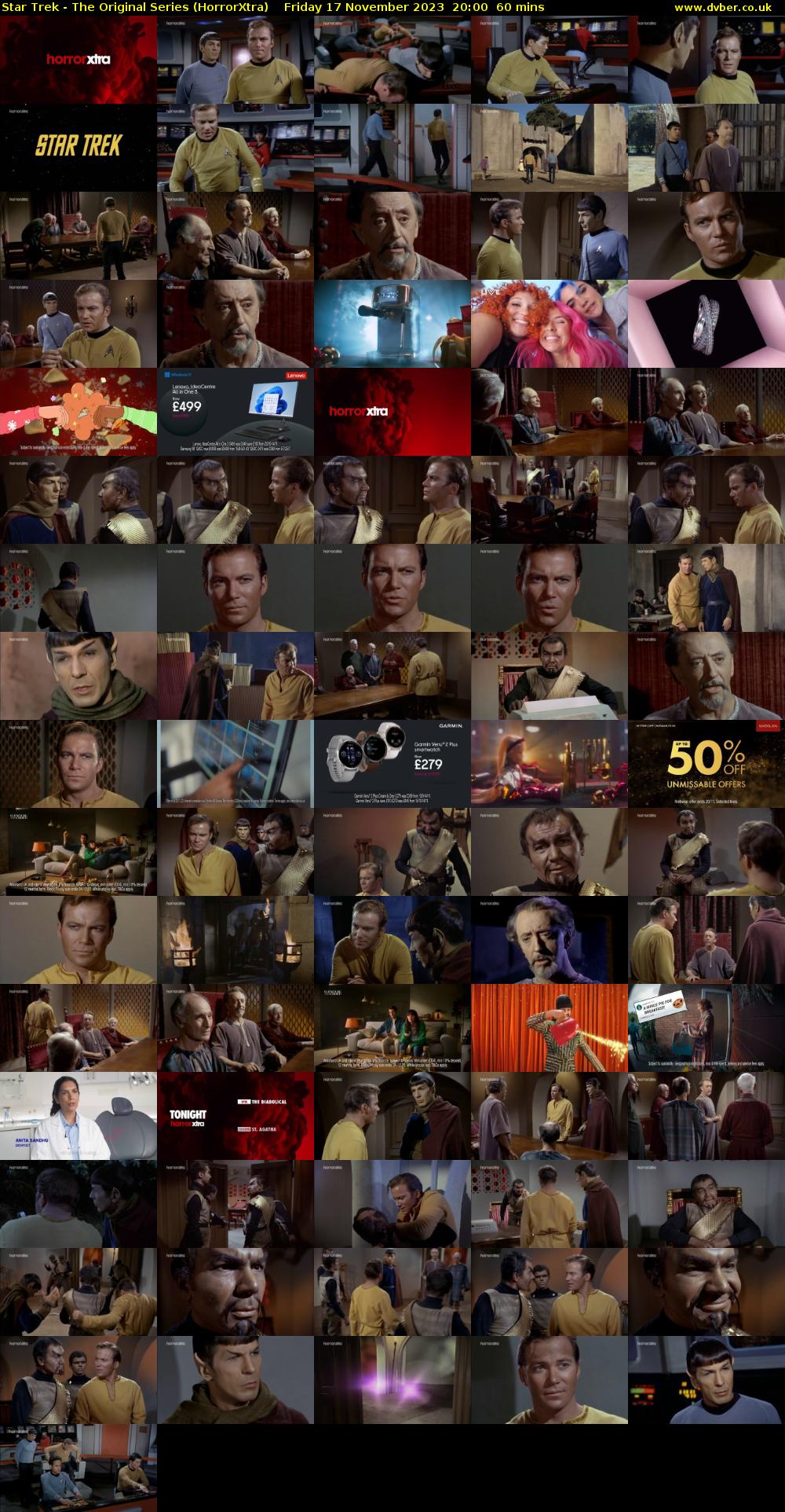 Star Trek - The Original Series (HorrorXtra) Friday 17 November 2023 20:00 - 21:00