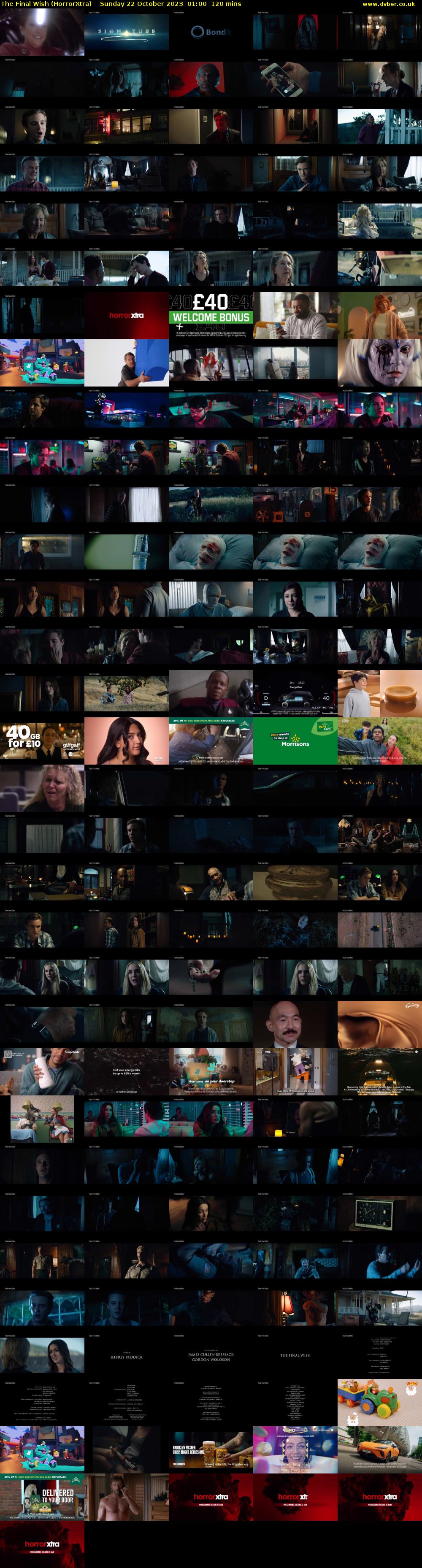 The Final Wish (HorrorXtra) Sunday 22 October 2023 01:00 - 03:00