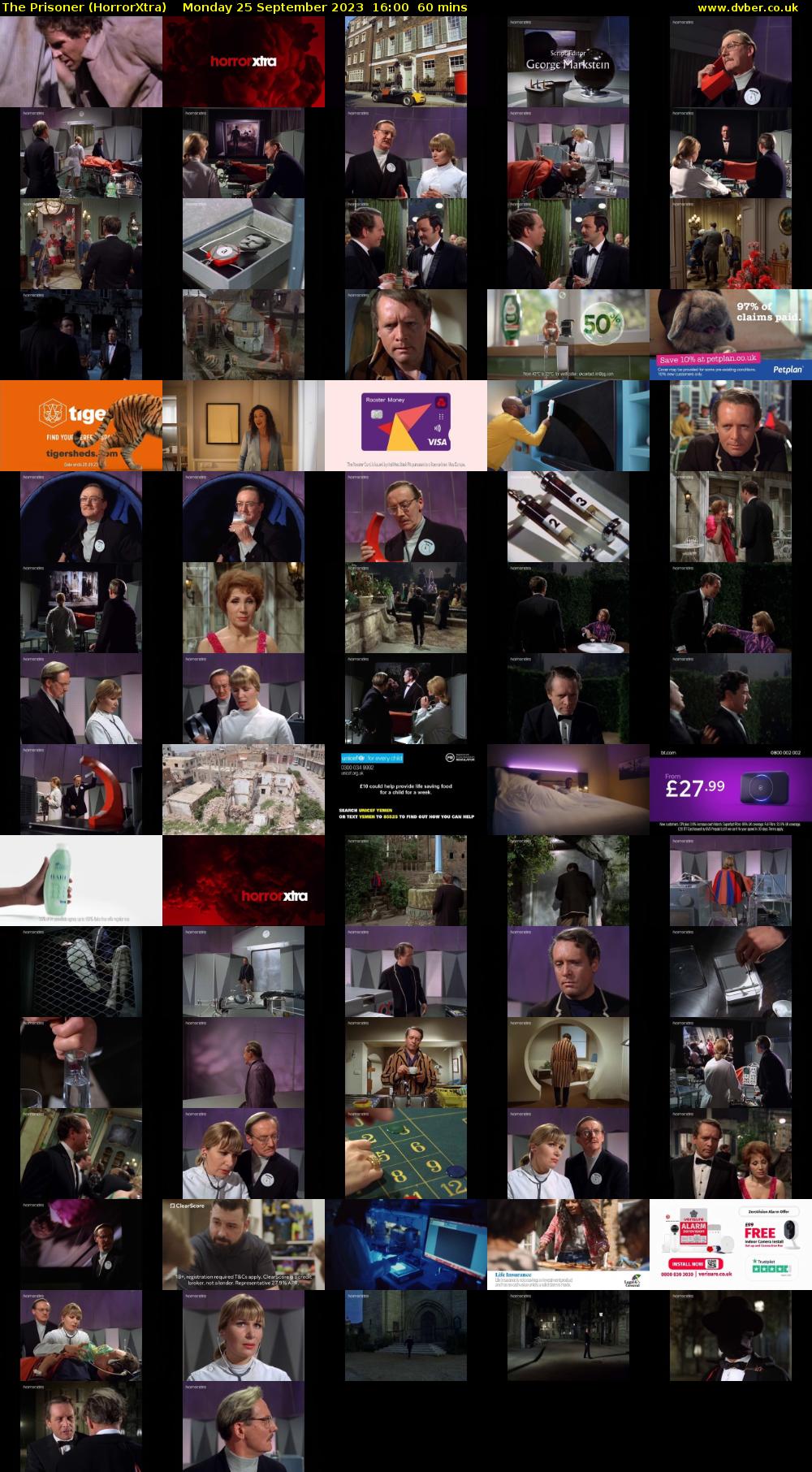The Prisoner (HorrorXtra) Monday 25 September 2023 16:00 - 17:00