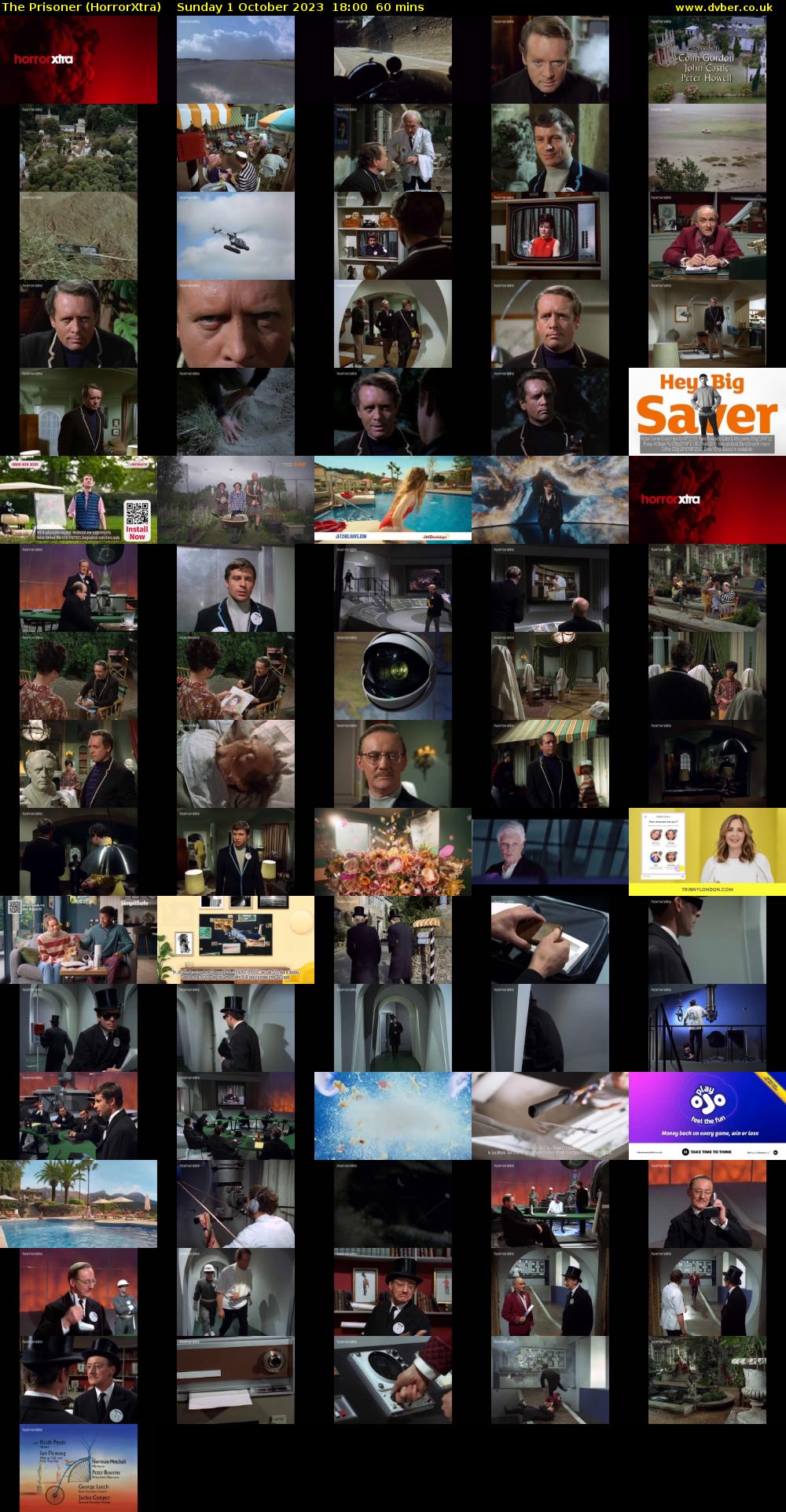The Prisoner (HorrorXtra) Sunday 1 October 2023 18:00 - 19:00