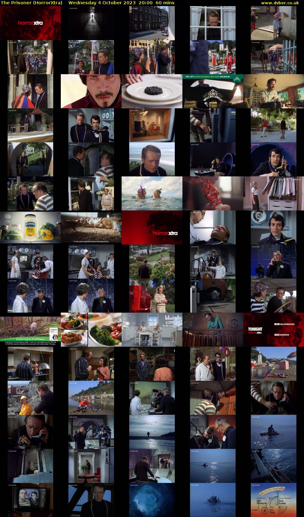 The Prisoner (HorrorXtra) Wednesday 4 October 2023 20:00 - 21:00