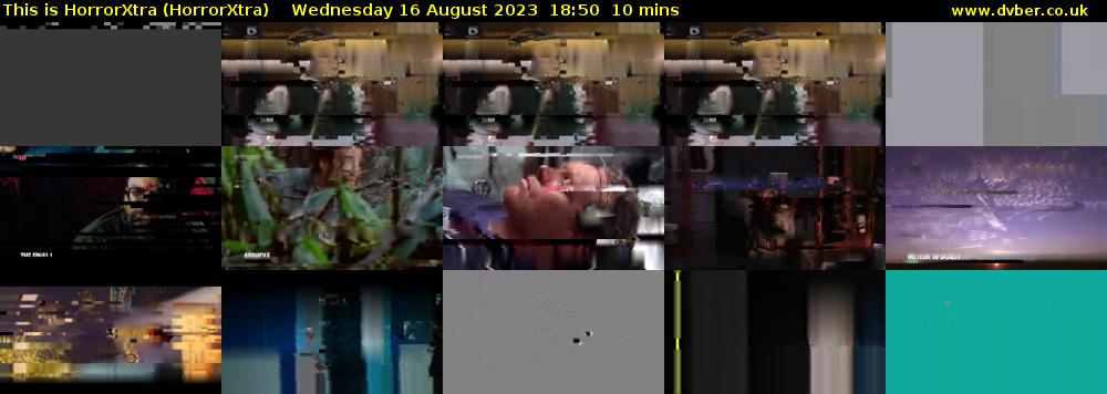 This is HorrorXtra (HorrorXtra) Wednesday 16 August 2023 18:50 - 19:00