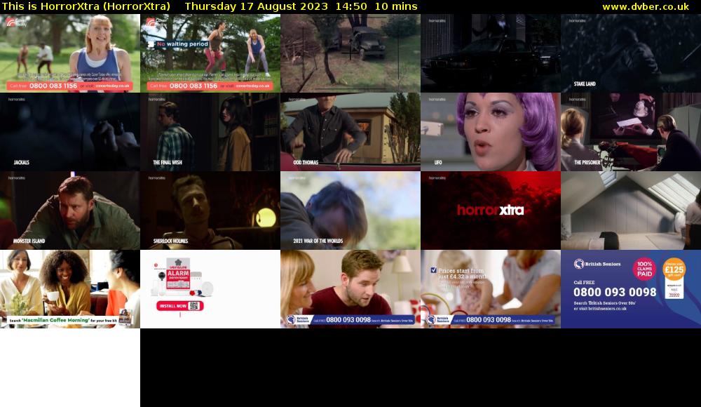This is HorrorXtra (HorrorXtra) Thursday 17 August 2023 14:50 - 15:00