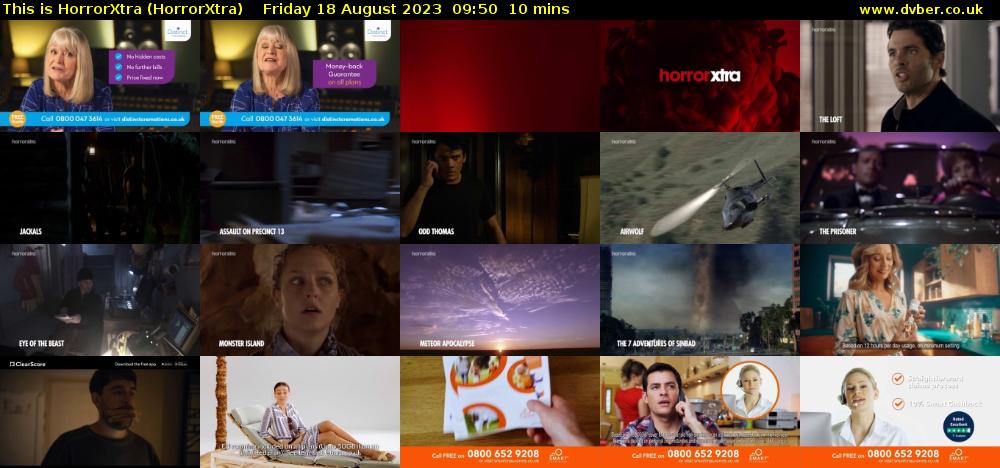 This is HorrorXtra (HorrorXtra) Friday 18 August 2023 09:50 - 10:00