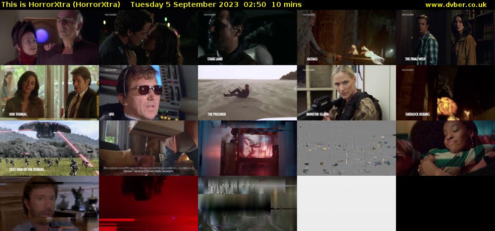 This is HorrorXtra (HorrorXtra) Tuesday 5 September 2023 02:50 - 03:00
