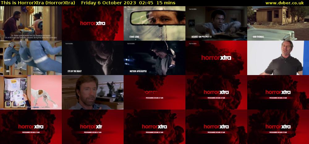 This is HorrorXtra (HorrorXtra) Friday 6 October 2023 02:45 - 03:00