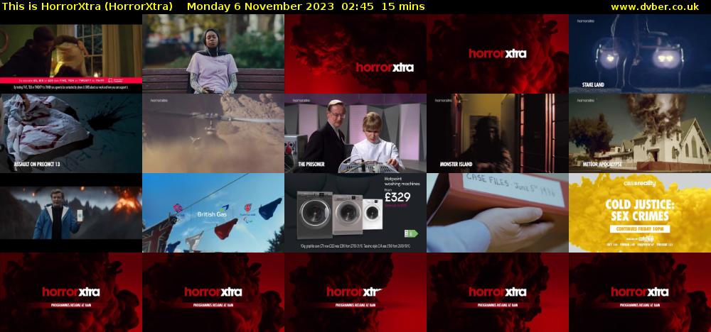 This is HorrorXtra (HorrorXtra) Monday 6 November 2023 02:45 - 03:00