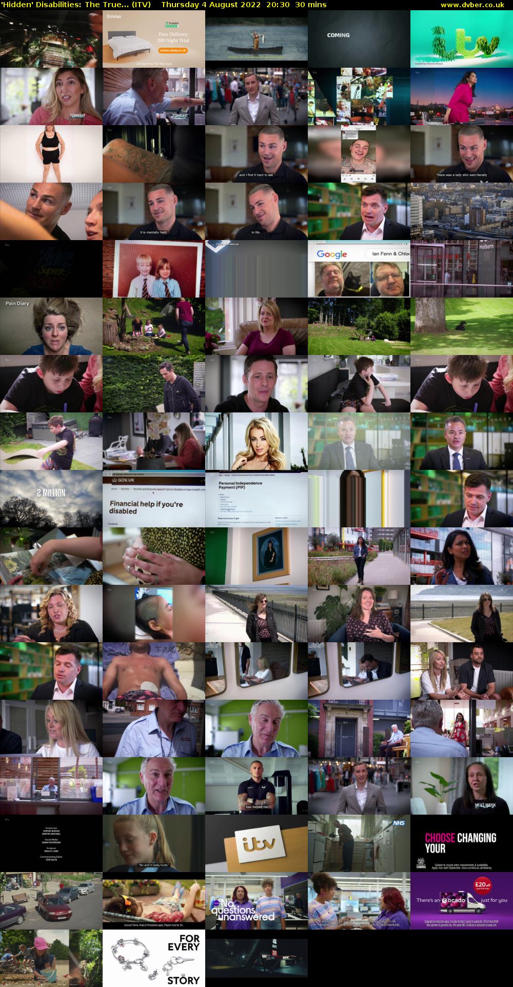 'Hidden' Disabilities: The True... (ITV) Thursday 4 August 2022 20:30 - 21:00