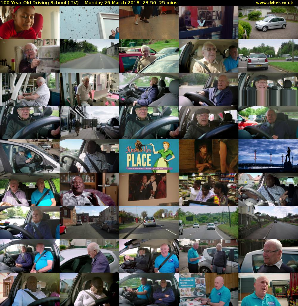 100 Year Old Driving School (ITV) Monday 26 March 2018 23:50 - 00:15