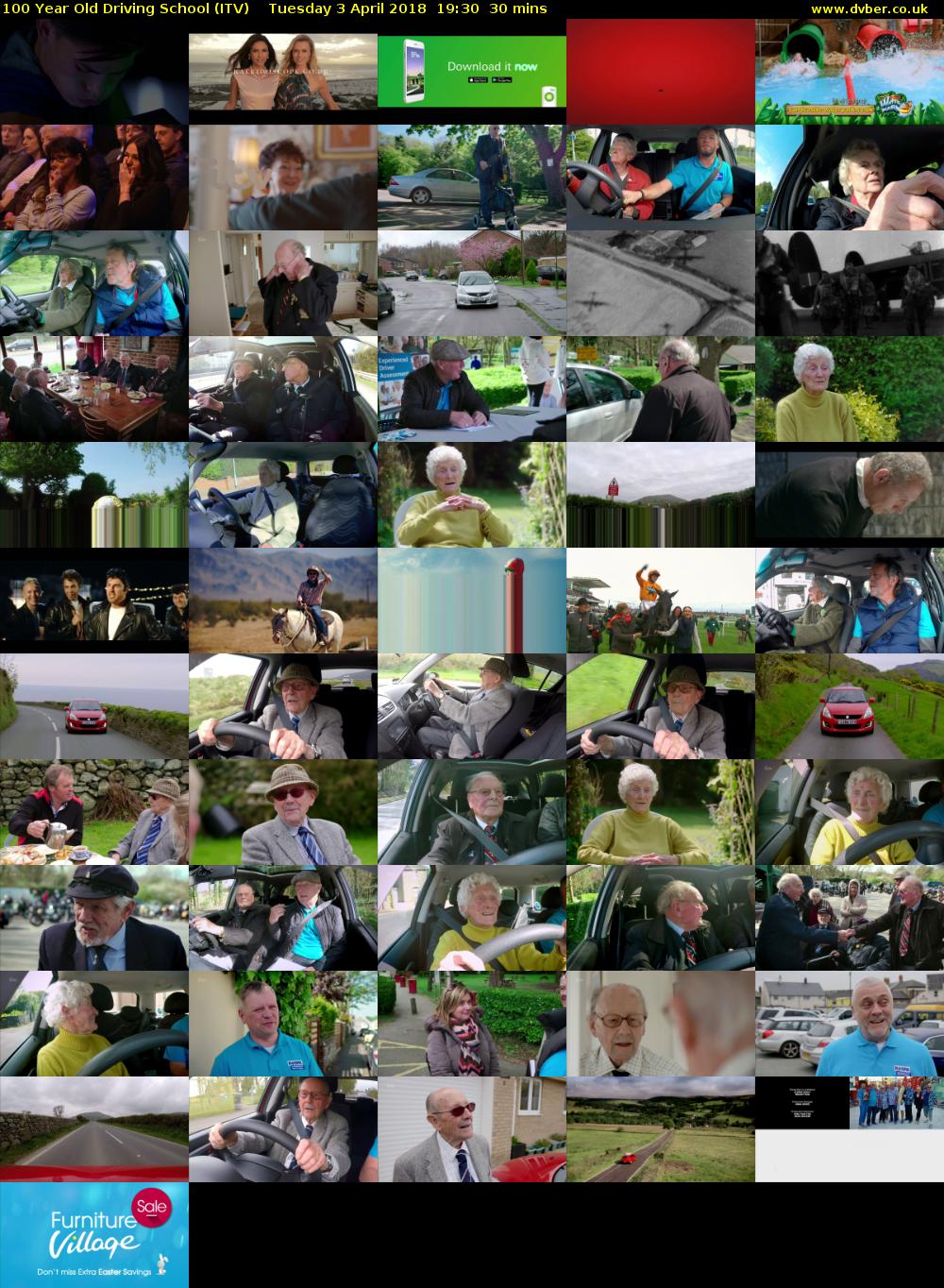 100 Year Old Driving School (ITV) Tuesday 3 April 2018 19:30 - 20:00