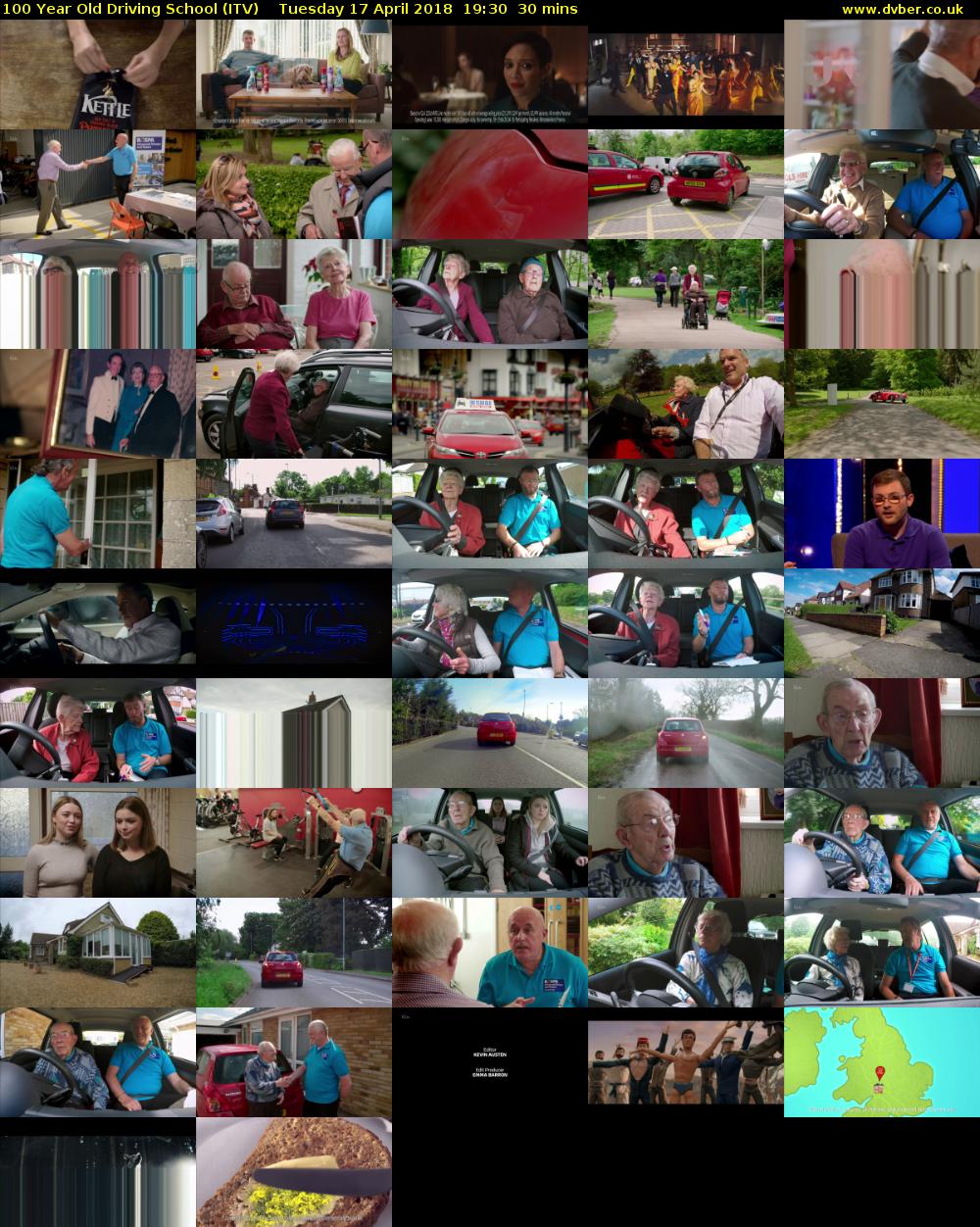 100 Year Old Driving School (ITV) Tuesday 17 April 2018 19:30 - 20:00