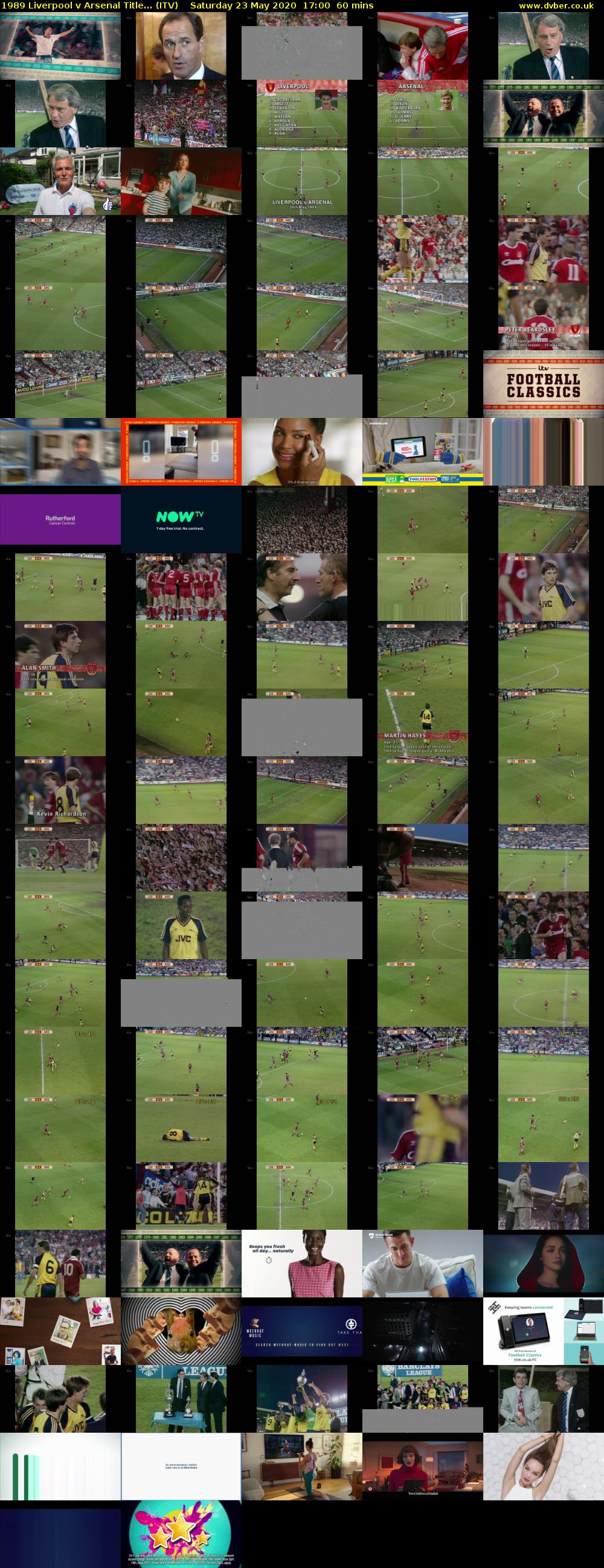 1989 Liverpool v Arsenal Title... (ITV) Saturday 23 May 2020 17:00 - 18:00