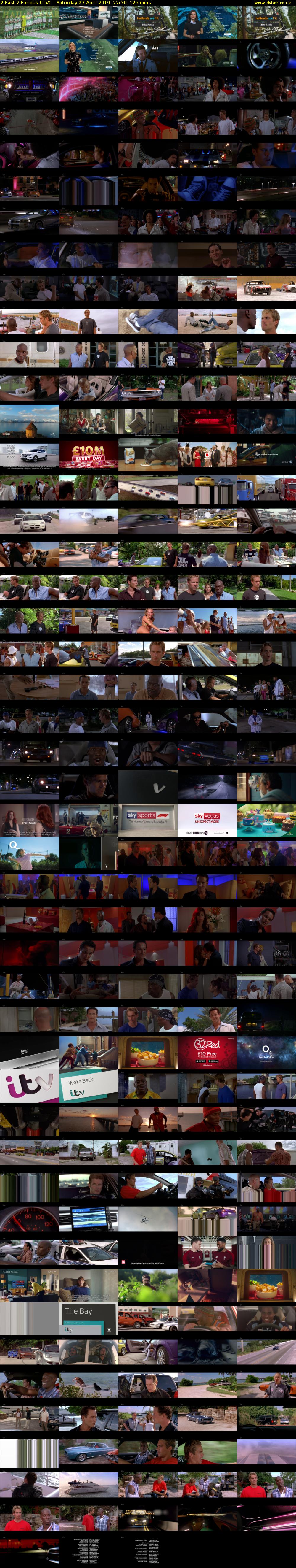 2 Fast 2 Furious (ITV) Saturday 27 April 2019 22:30 - 00:35