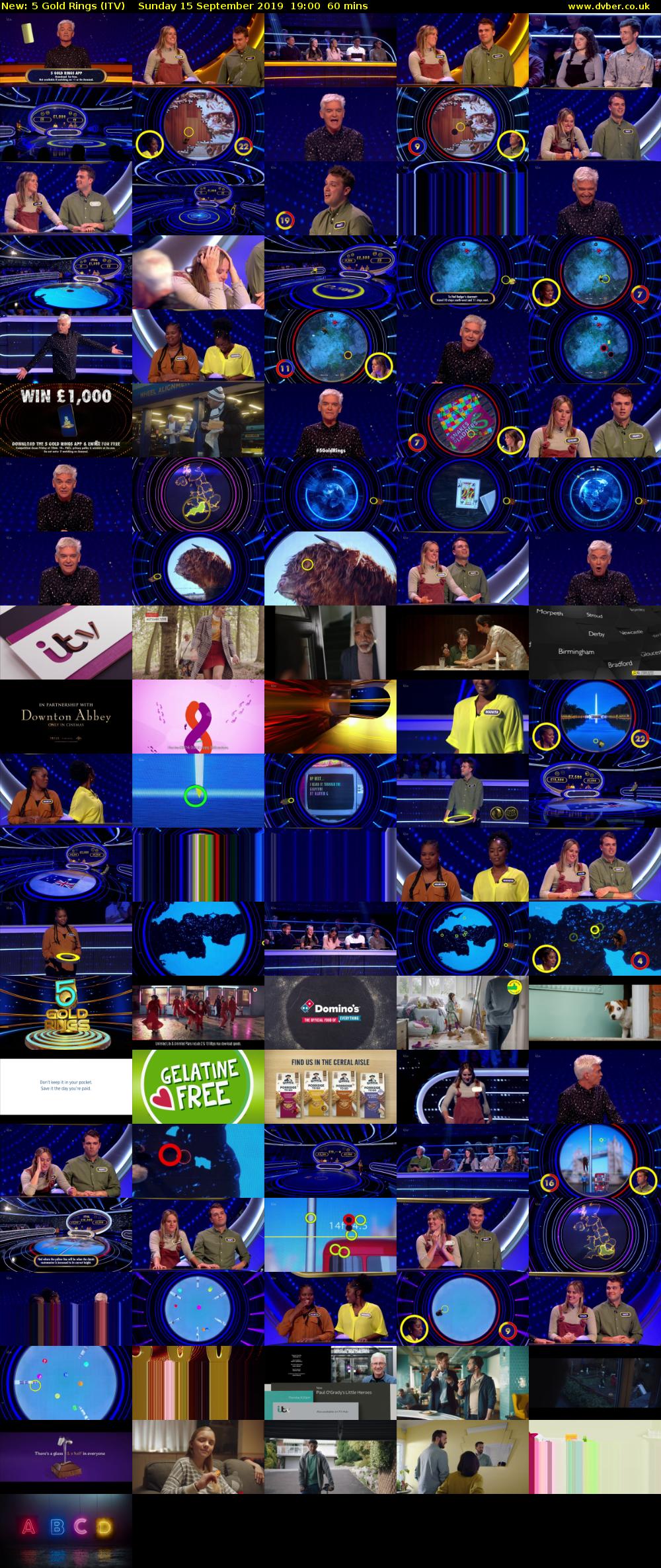 5 Gold Rings (ITV) Sunday 15 September 2019 19:00 - 20:00