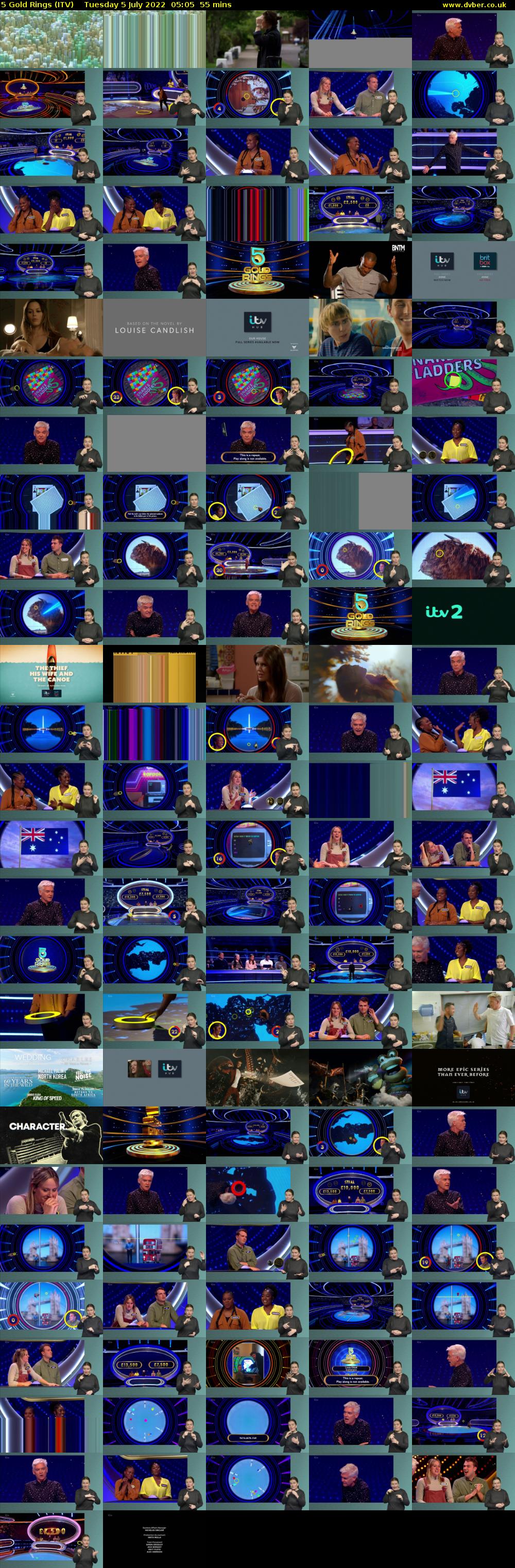 5 Gold Rings (ITV) Tuesday 5 July 2022 05:05 - 06:00