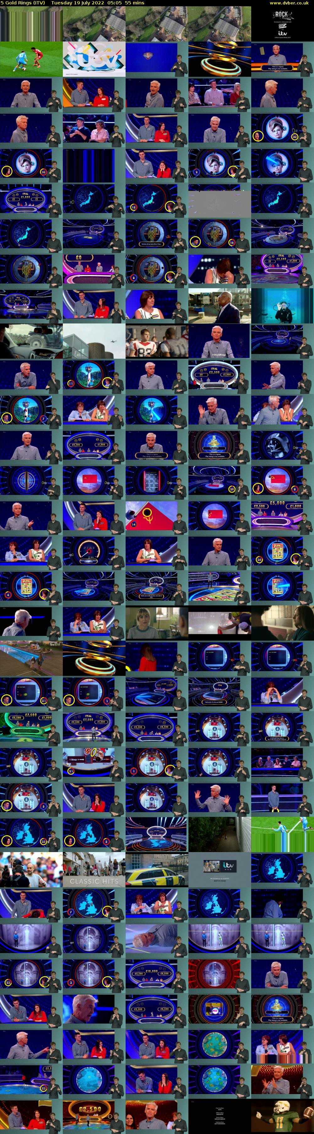 5 Gold Rings (ITV) Tuesday 19 July 2022 05:05 - 06:00