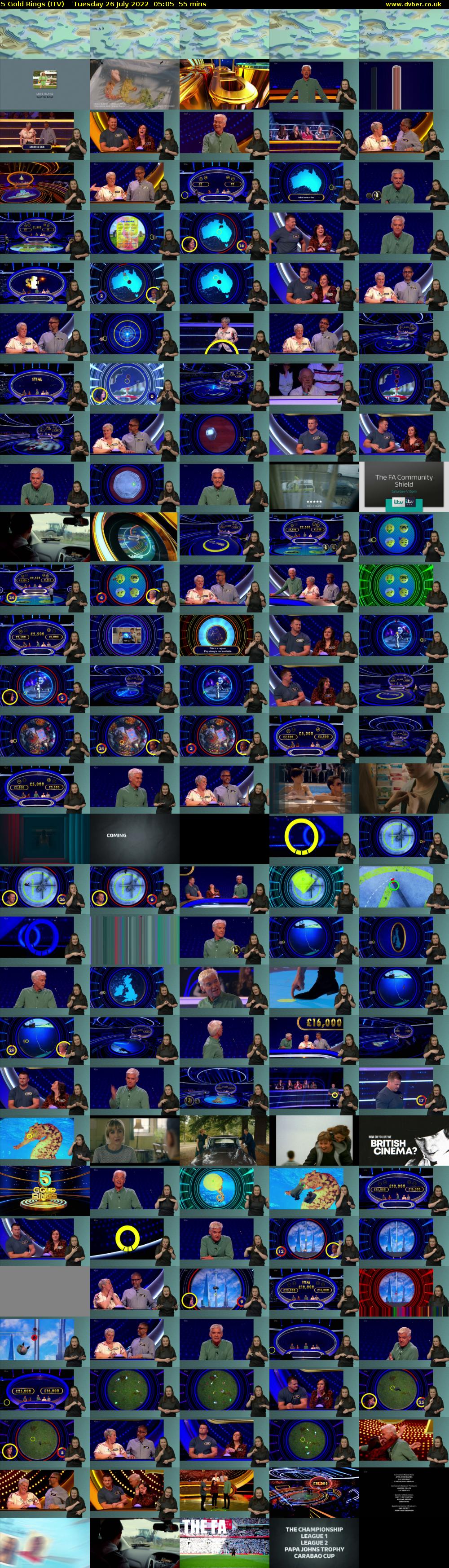 5 Gold Rings (ITV) Tuesday 26 July 2022 05:05 - 06:00