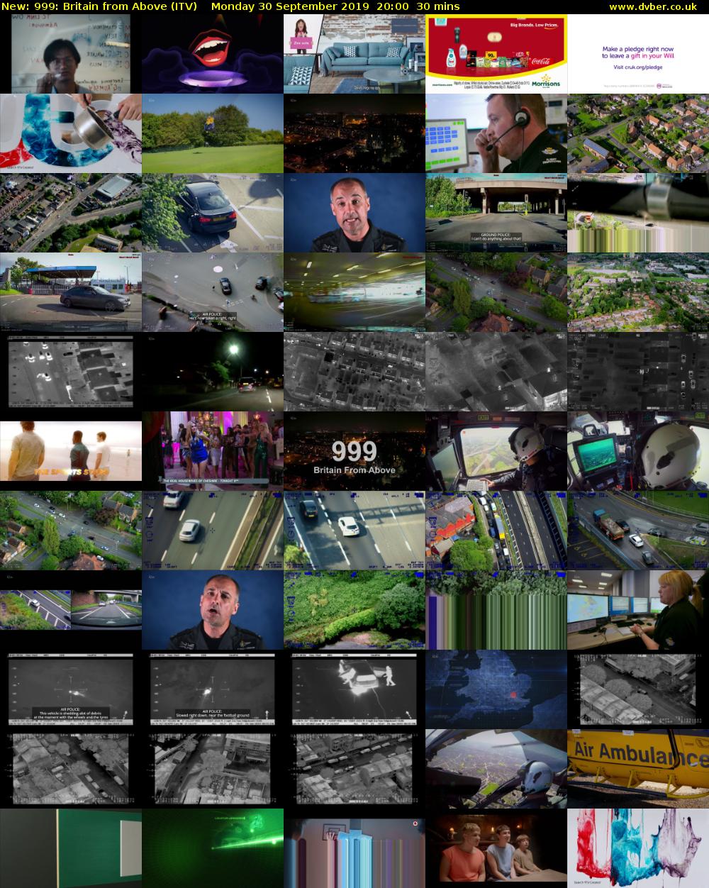 999: Britain from Above (ITV) Monday 30 September 2019 20:00 - 20:30