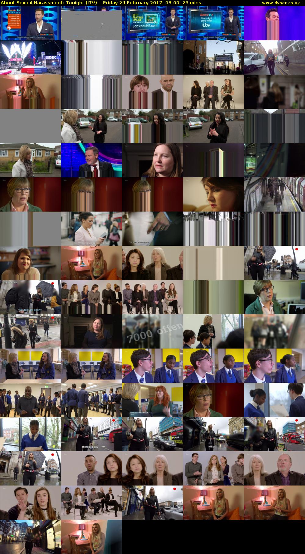 About Sexual Harassment: Tonight (ITV) Friday 24 February 2017 03:00 - 03:25