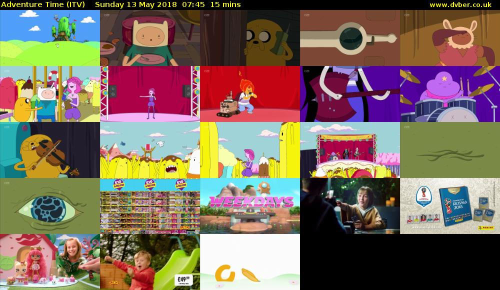 Adventure Time (ITV) Sunday 13 May 2018 07:45 - 08:00