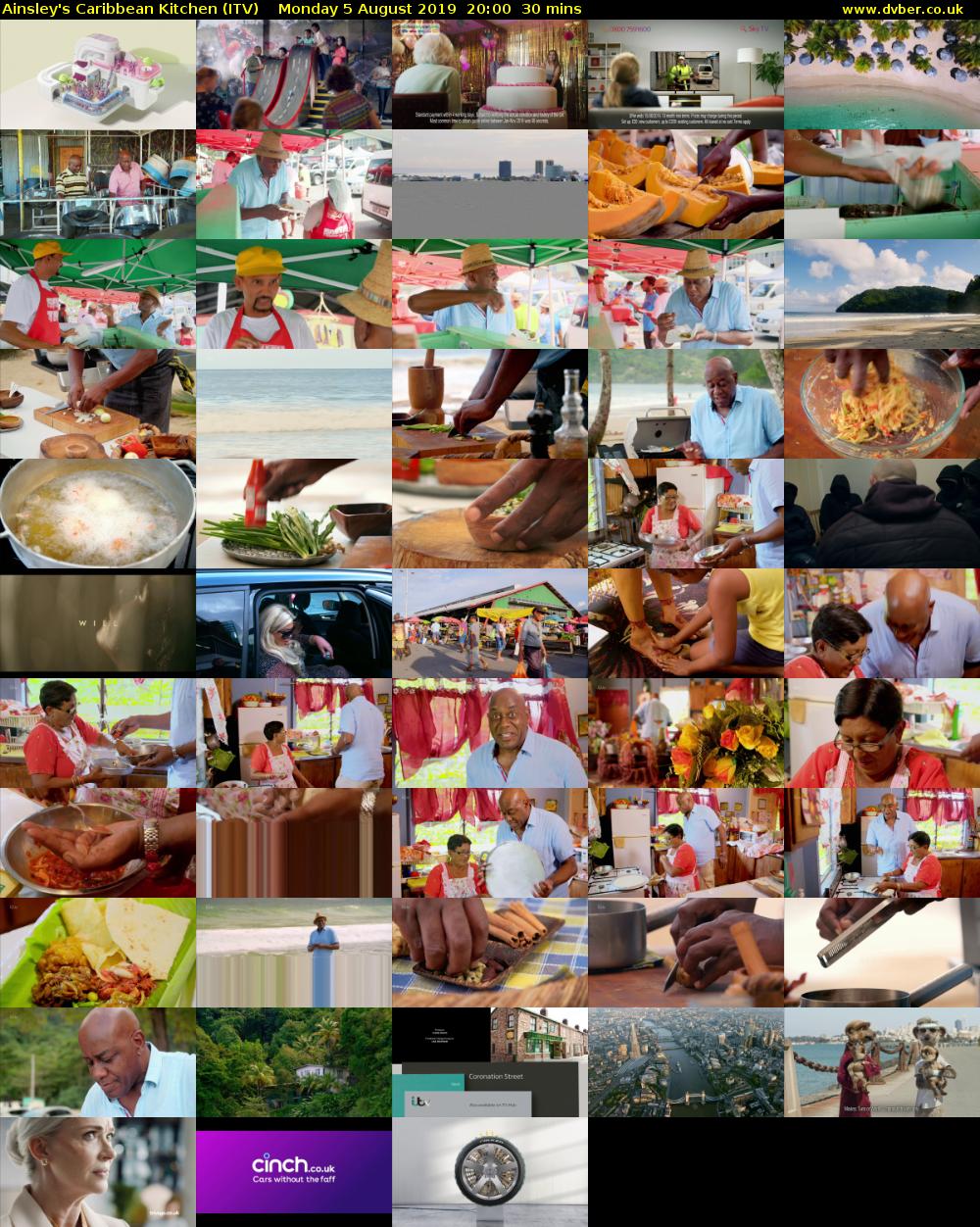 Ainsley's Caribbean Kitchen (ITV) Monday 5 August 2019 20:00 - 20:30