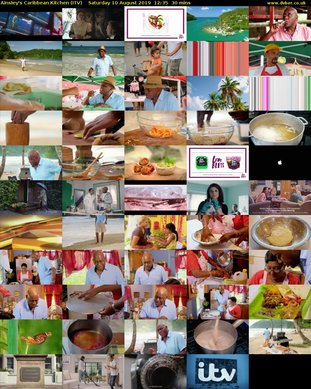 Ainsley's Caribbean Kitchen (ITV) Saturday 10 August 2019 12:35 - 13:05