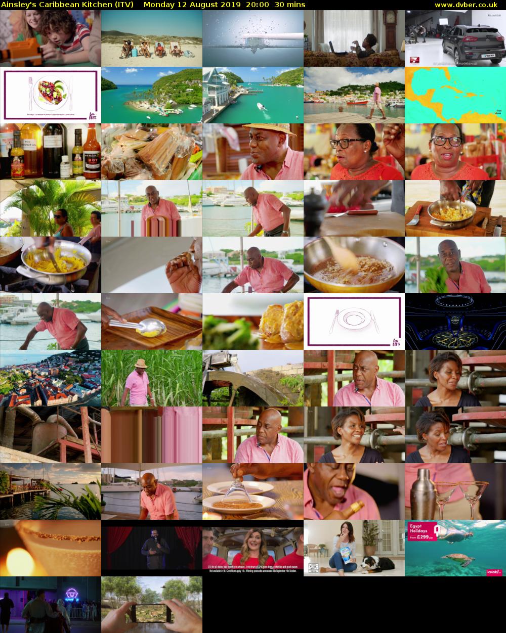 Ainsley's Caribbean Kitchen (ITV) Monday 12 August 2019 20:00 - 20:30