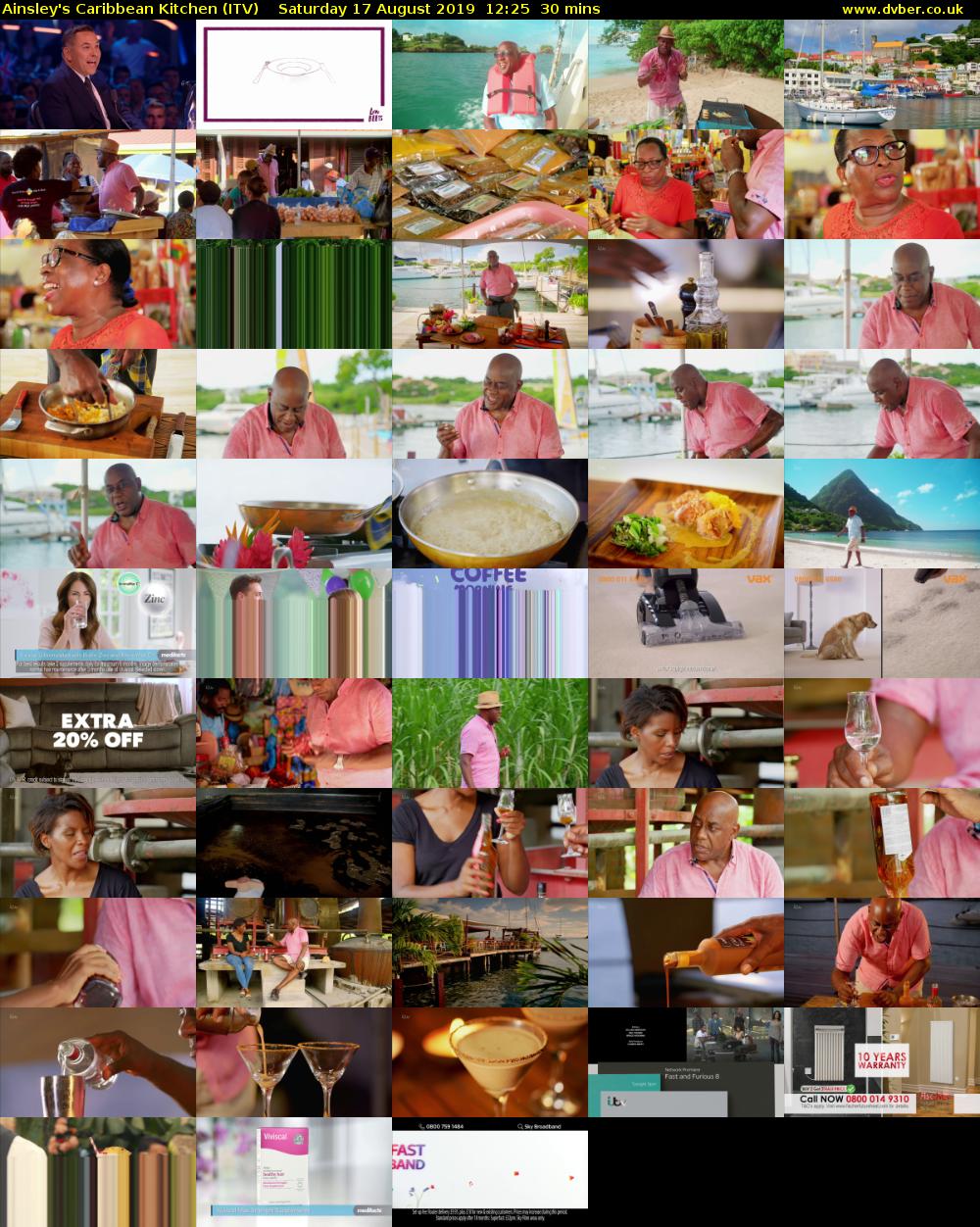 Ainsley's Caribbean Kitchen (ITV) Saturday 17 August 2019 12:25 - 12:55
