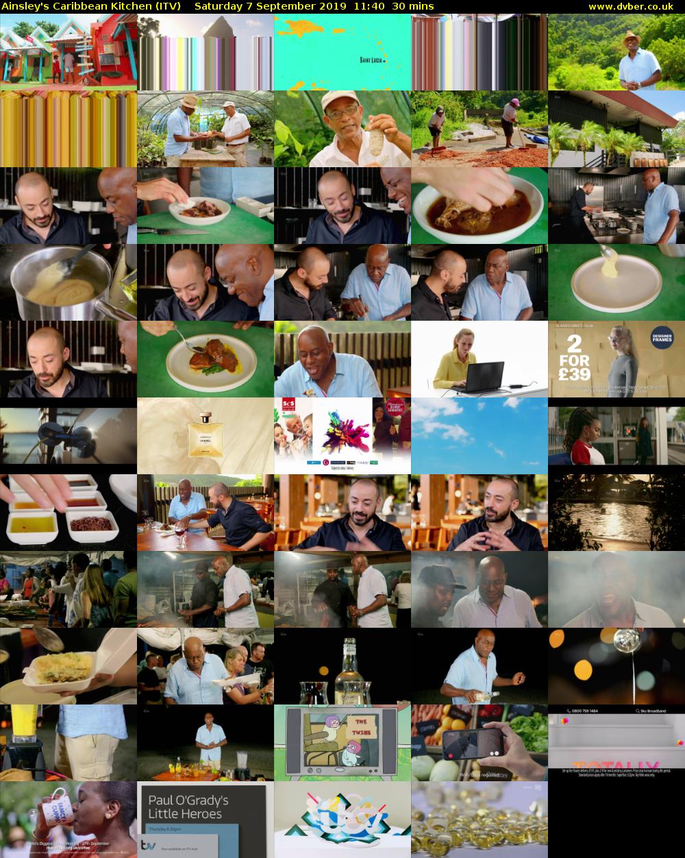 Ainsley's Caribbean Kitchen (ITV) Saturday 7 September 2019 11:40 - 12:10