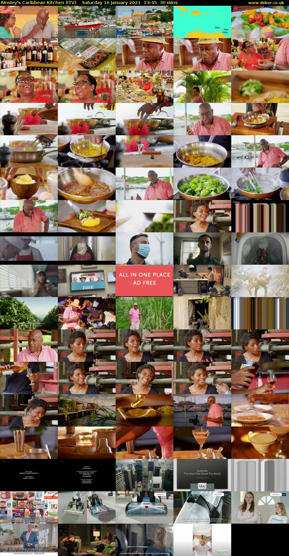 Ainsley's Caribbean Kitchen (ITV) Saturday 16 January 2021 13:45 - 14:15