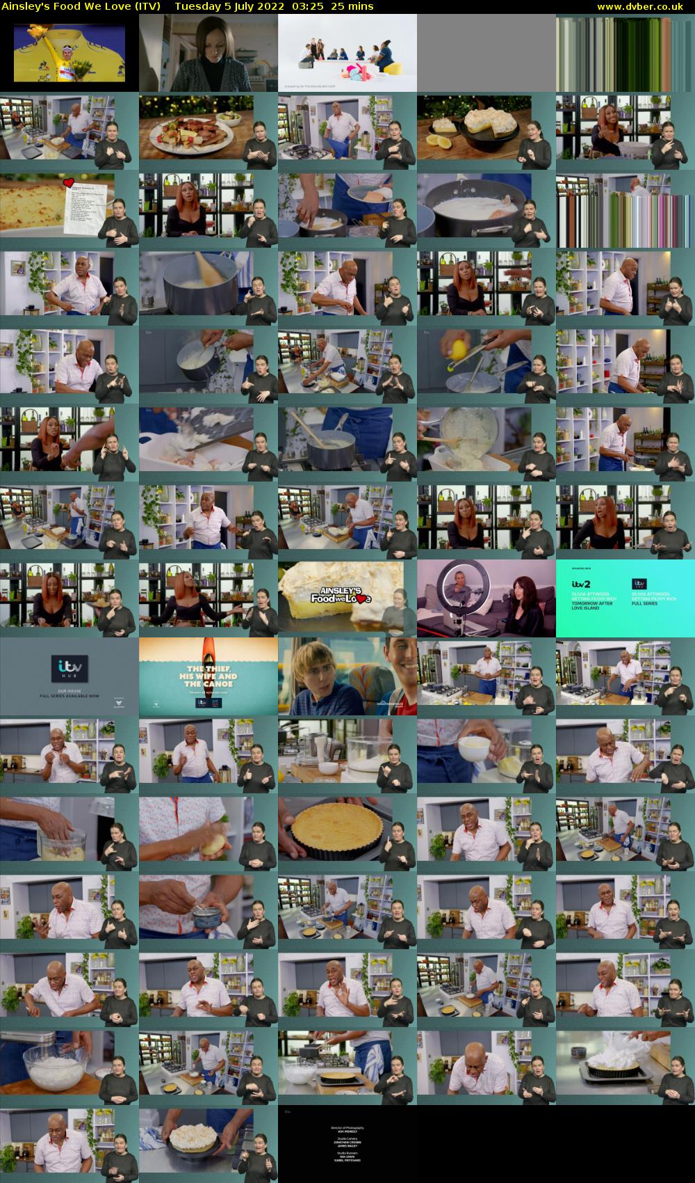 Ainsley's Food We Love (ITV) Tuesday 5 July 2022 03:25 - 03:50