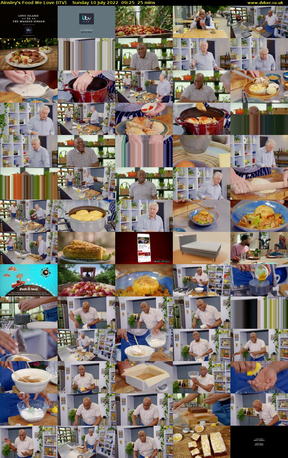 Ainsley's Food We Love (ITV) Sunday 10 July 2022 09:25 - 09:50